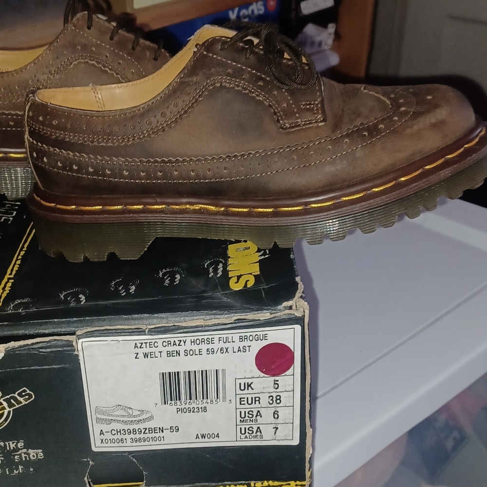 Dr. Martens Aztec Brown Leather Brogue Oxfords